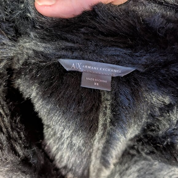 XS, XXS Armani Exchange A-Line Faux Fur Jacket - Picture 12 of 12